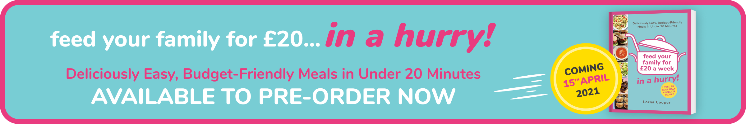 Feed Your Family For £20...In A Hurry! The Cookbook
