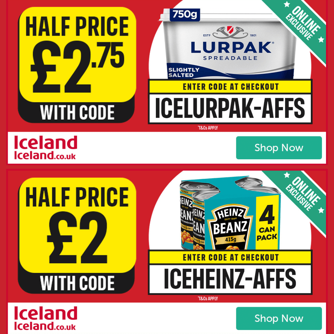 Don’t miss out on the exclusive deals available at Iceland this week