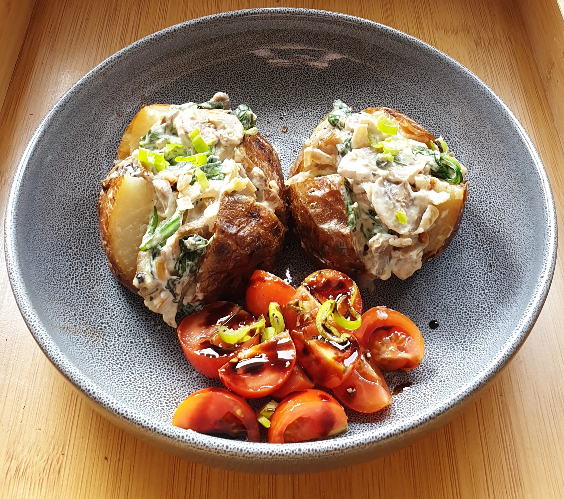 Garlic mushroom Baked Potatoes - Feed Your Family for £20 a week