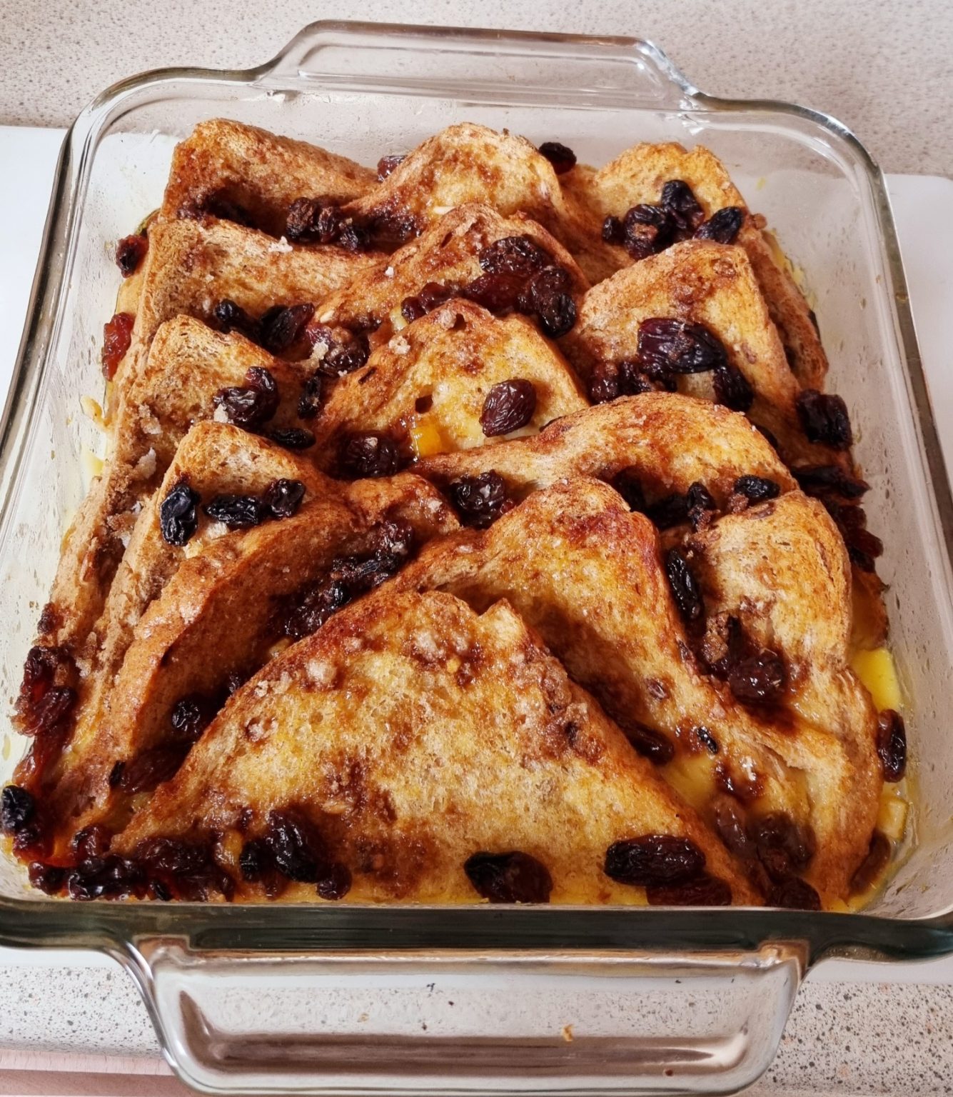 Halogen baked Bread and Butter Pudding Feed Your Family for £20 a week